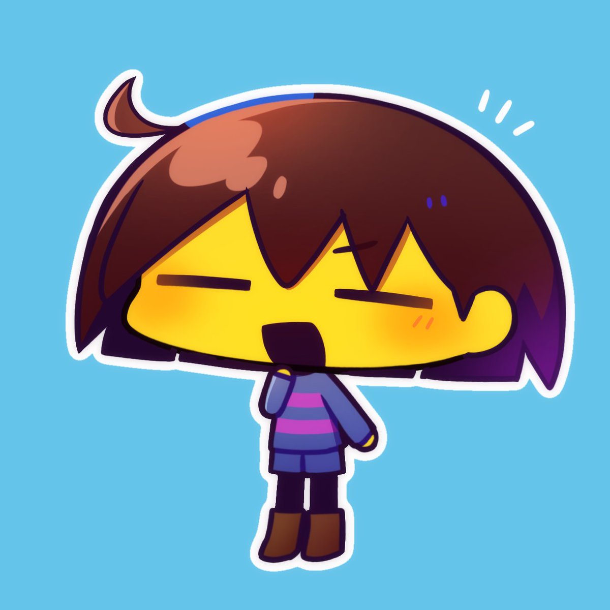 frisk 「久々にかいた 」|コろつもくンブスのイラスト