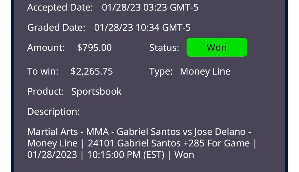 tajikbay's tweet photo. Up $9k profit for the weekend. There are levels to this game. #MMATwitter #GamblingTwitter #PFL #LFA151 https://t.co/AuyqP5Cs76
