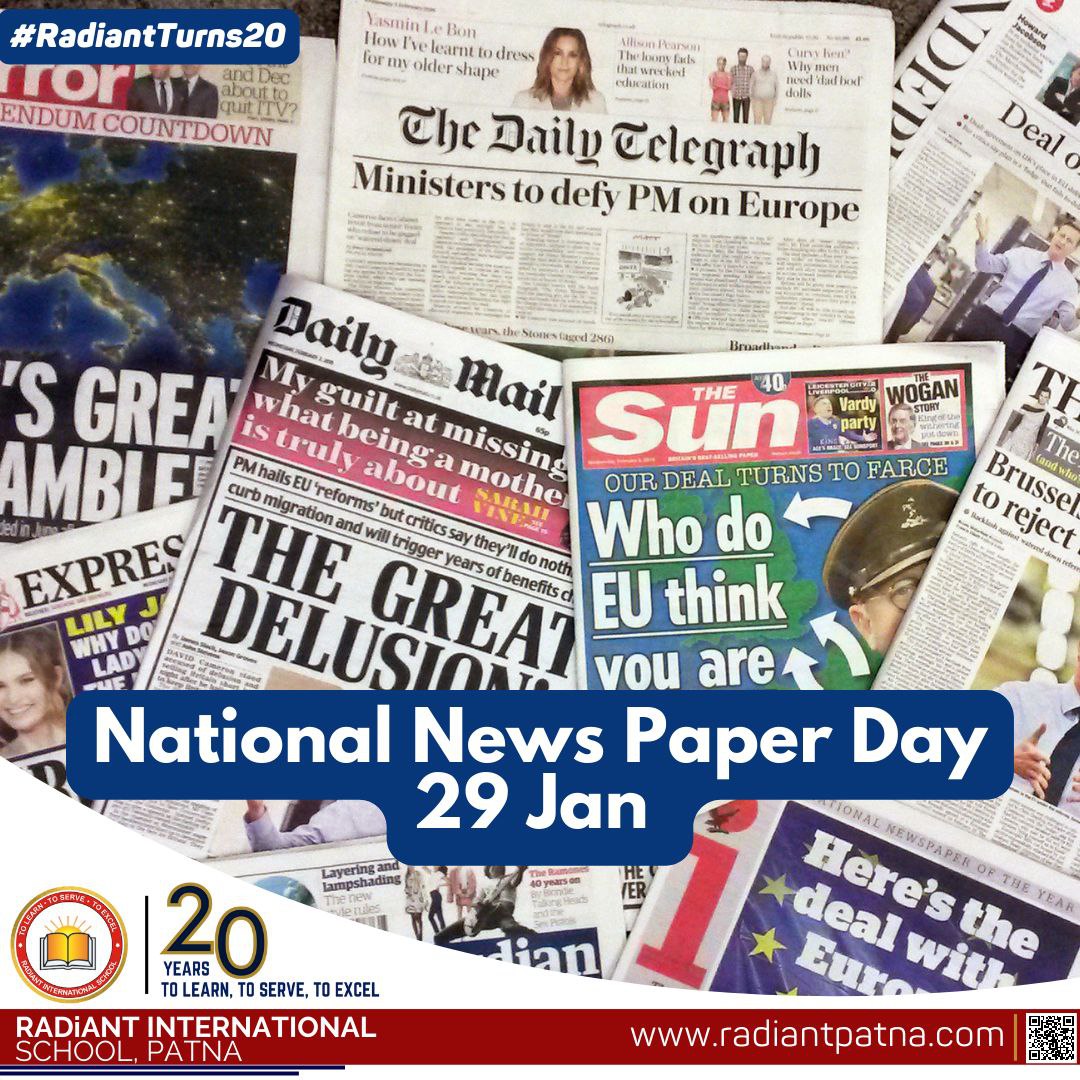 rispatna's tweet photo. #NationalNewspaperDay
Its imp to pay tributes to print media industry which played a huge role in erasing myths and inspiring younger generations to bring a positive change in society.
#readnewspapers #beempowered https://t.co/lnkwL26y8a