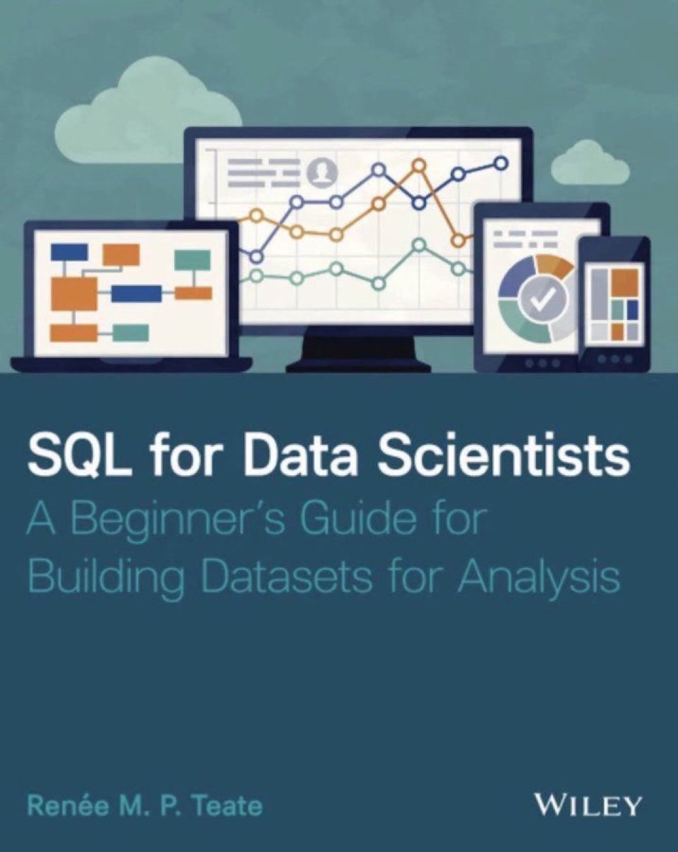 #SQL for #DataScientists ———— #BigData #DataScience #MachineLearning #DataLiteracy #DataFluency #100DaysOfCode #Databases #Analytics #DataProfiling #FeatureEngineering ——— ➕See the book: amzn.to/3z8bpUt