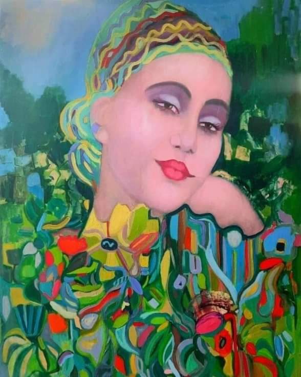#Sandra land artiste #art figuratif #@singulartofficial galerie #poésie #

Mélancolie 
joyeuse
comme
l'îlot 
de tes sourires...
Sandra land 

Huile sur toile
1M/74CM
