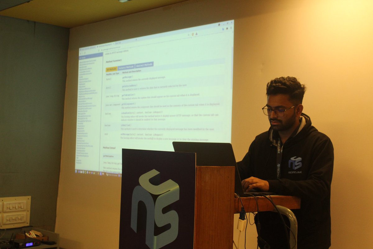 Some cool thoughts of “Burpsuite Ninja” 🥷@j_jogal_545 to enhance #pentesting on his talk: Unleashing the Full Potential of Burp Suite with Extension Development for Enhanced Penetration Testing

#NSConclave2023 #Conference #CyberSecurity #Burpsuite

🌐 nsconclave.net-square.com/burp-suite-wit…