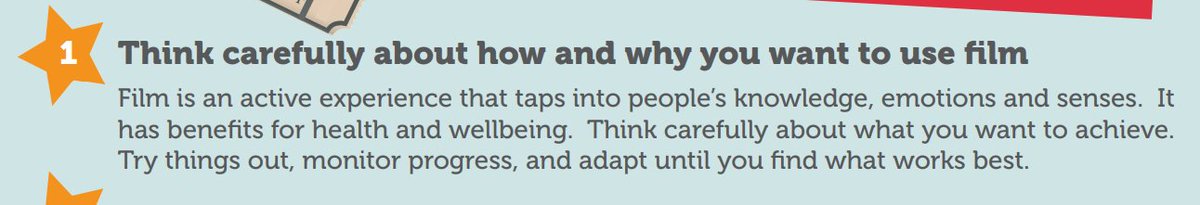 CareInspect's tweet photo. Our #FilmInCare resource contains 10 Core Principles which is intended to give you a basic ‘how to’ guide for film screenings within your care home. Here is number one. Check back every week for another principle. Visit https://t.co/gl7YLTEgrT for more information. @dundeeuni https://t.co/O1mk0ojYyb