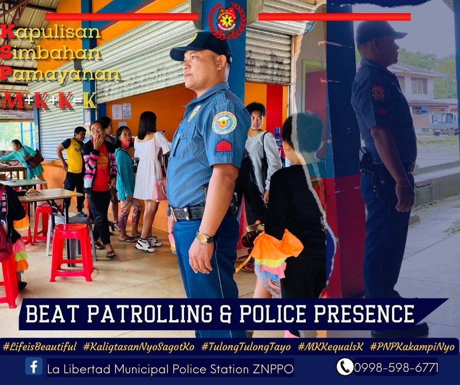 𝗕𝗘𝗔𝗧 𝗣𝗔𝗧𝗥𝗢𝗟/𝗣𝗢𝗟𝗜𝗖𝗘 𝗣𝗥𝗘𝗦𝗘𝗡𝗖𝗘
#PNPkakampiMo
#TeamPNP
#Weserveandprotect
#PNPKakampiMo
#ZNPPO
#PNPPATROLPLAN2030
#lifeisbeautiful
#KaligtasaNyoSagotKo
#TulongTulongTayo
#MMKequalsK