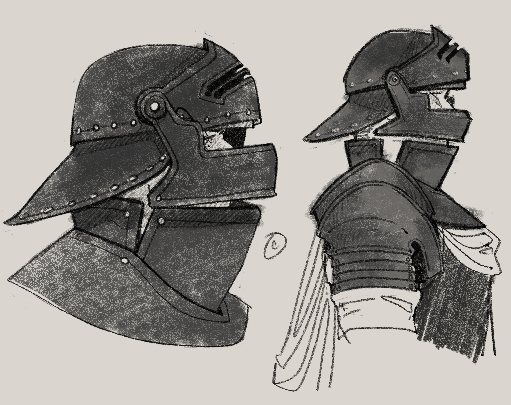 saw a post about helmets, drew sallet helmet boi