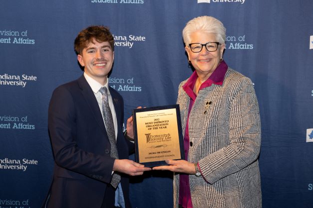 IndStateFSL's tweet photo. The Most Improved Organization award is presented to one organization in each council that best exemplifies how they have been able to improve and challenge the status quo. The winner in @IFC_IndState is @ISU_SigEp! https://t.co/FGa0euaOTV