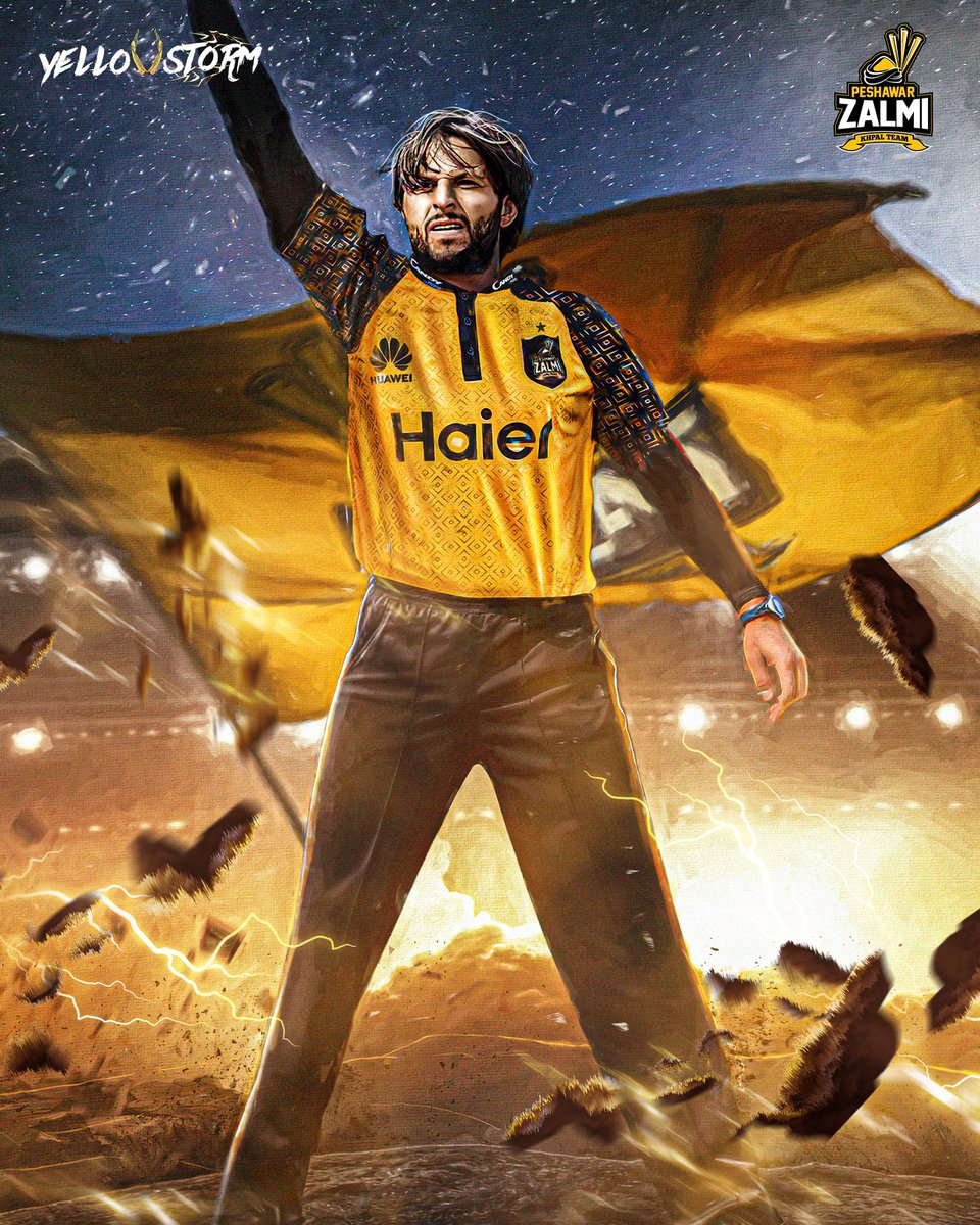 And  𝗟𝗔𝗟𝗔 is back in Back
#ZalmiDeluxe 
#YellowStorm 
#ZKingdom 
#PSL8