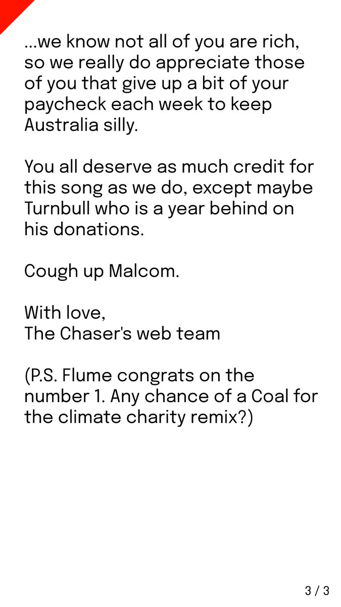 chaser's tweet photo. How good is Australia https://t.co/H2Cwa3r1dC