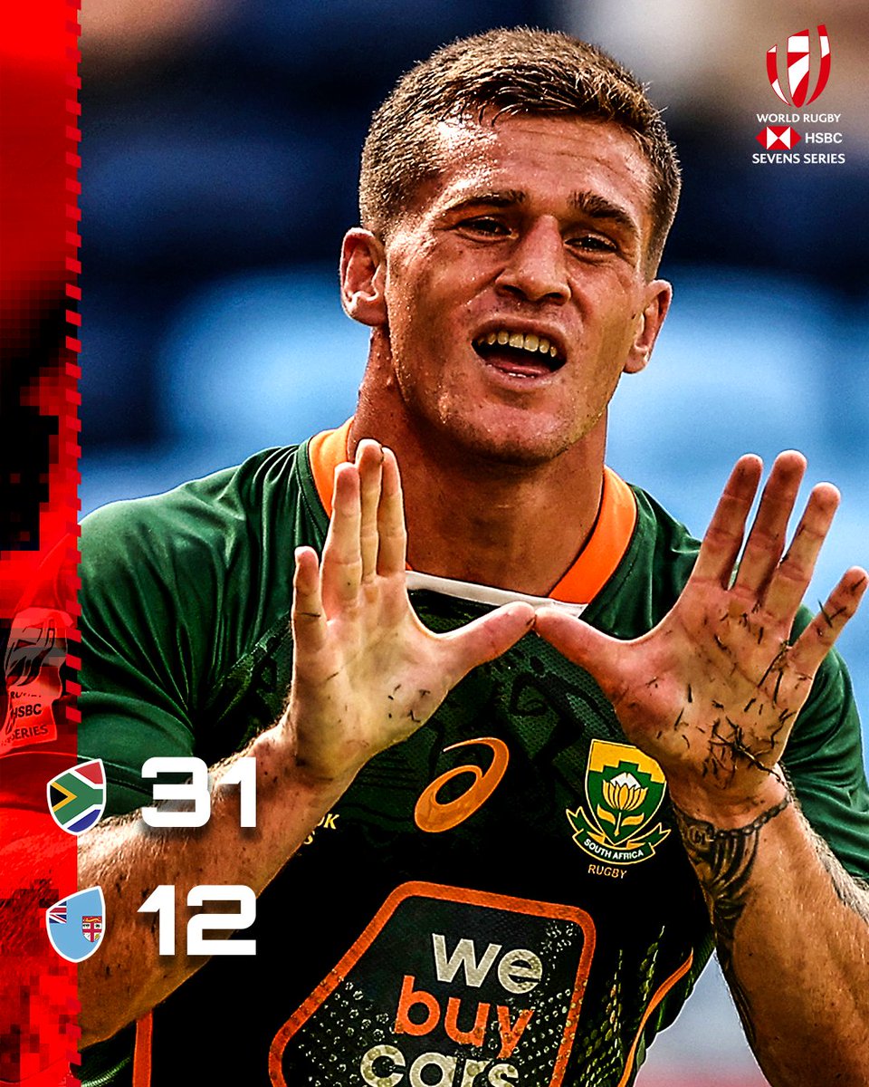 It's a blitz from the <a href="/Blitzboks/">Springbok Sevens</a> ⚡️

South Africa are too good for Fiji and they're going to the final 💪

#Sydney7s | #HSBC7s