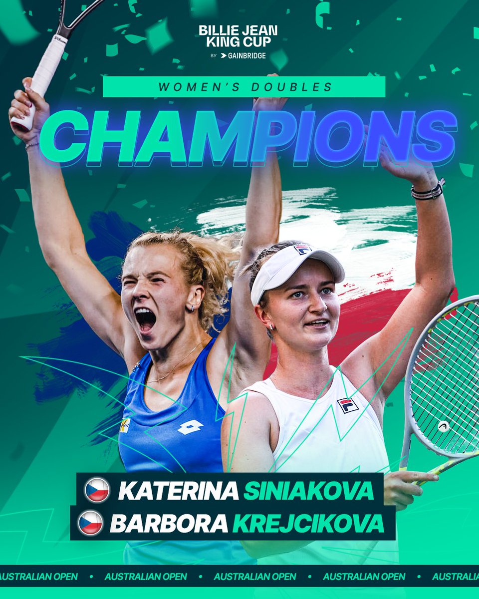 Title defence complete ✅ 🇨🇿 @K_Siniakova & @BKrejcikova claim their 7th Grand Slam doubles title as partners. #AO2023 #AusOpen | @jsmeceskytenis