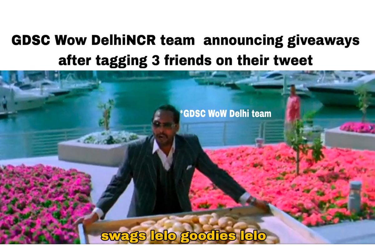 gdscWOWdelhincr's tweet photo. Suno Suno gaon walon!!

WoW aa rha h Delhi NCR me. 
And we've brought gifts for you🎉. You heard it right, we're organising our first GiveAway for you guys.
 No need to register, just tag three friends in comment and stand a chance to win Exclusive Prizes🎊
#LetsWoW #WoWNearYou https://t.co/Obe0wfKUnd