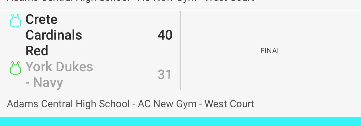 Rough day for York Dukes vs. Crete. Congrats to High School for their conference championship!