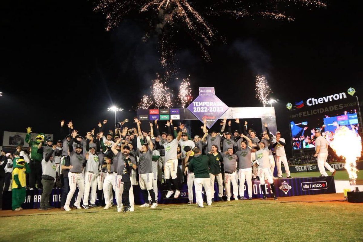 ¡Siii Los Cañeros de Los Mochis campeones de la Liga Mexicana del Pacífico! ¡No hay coincidencias! ¡Ahome Hoy es Mejor! 🍀🙏🏼🏆🏆🏆🏆⚾️💚<a href="/verdesxsiempre/">Cañeros de Los Mochis</a> <a href="/Liga_Arco/">Liga ARCO Mexicana del Pacífico</a>