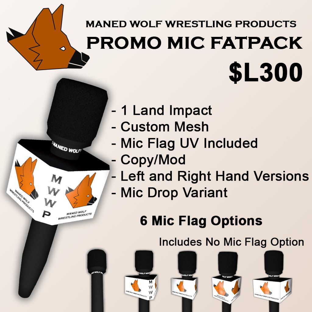The MWWP Promo Mic has received a major update! Updates have been sent via CasperVend. You can find the new versions for purchase at the MWWP Mane Store. Now available in individual variants and a fatpack! #Updates #MicDrop