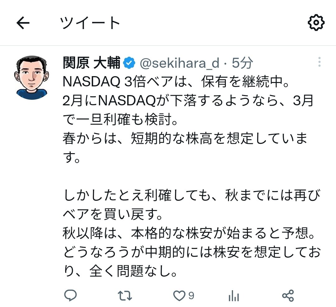 減価に悩まされてるの山々なのに利確前提で話してて草