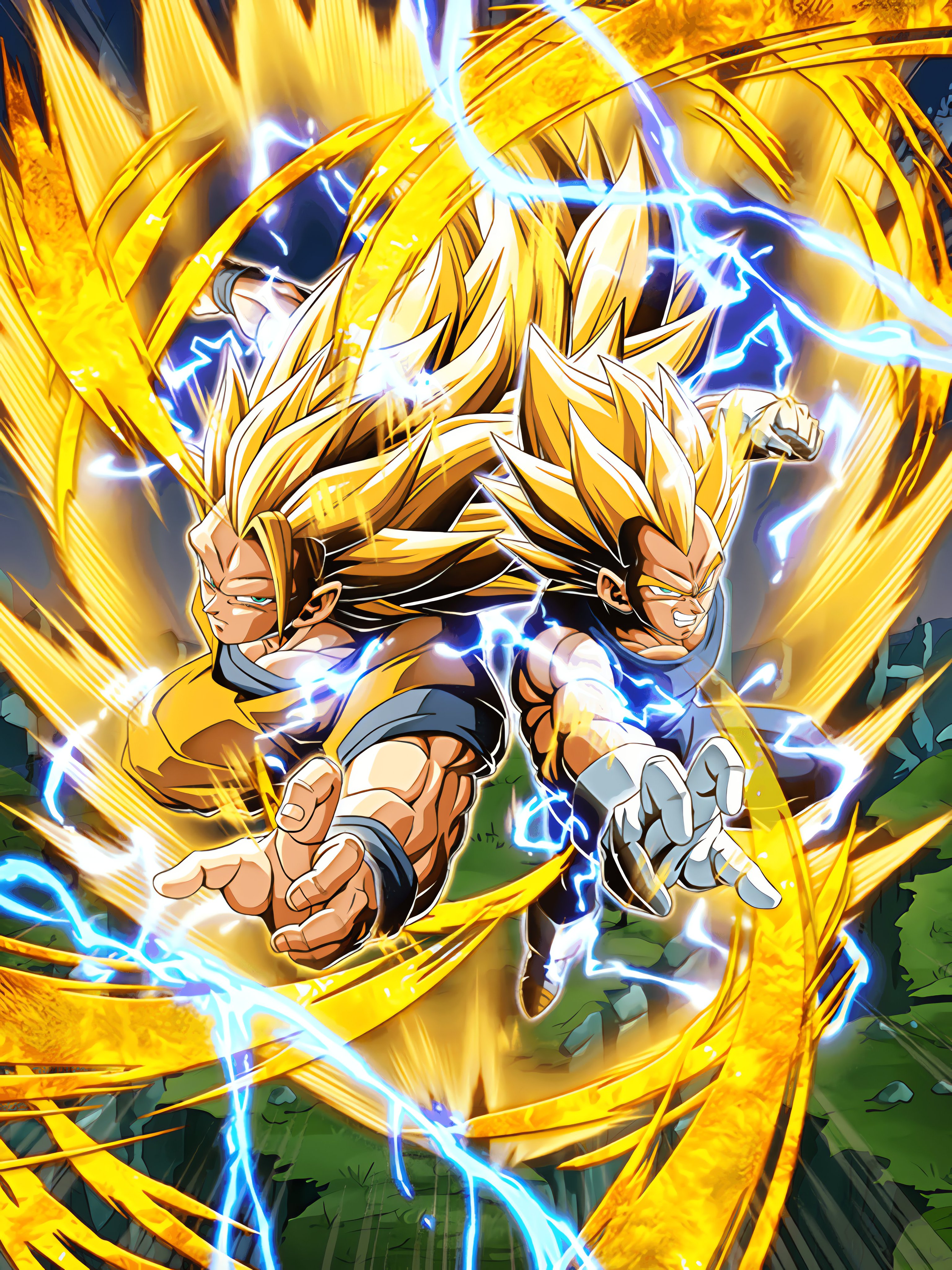 Kyros(キュロス) on X: 4K HD Render: PHY SSR Super Saiyan 3 Goku & Super  Saiyan 2 Vegeta  / X