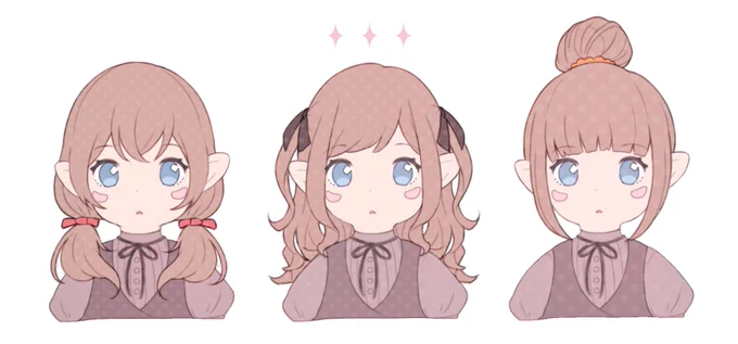 こういう髪型あったらいいな  #FF14 