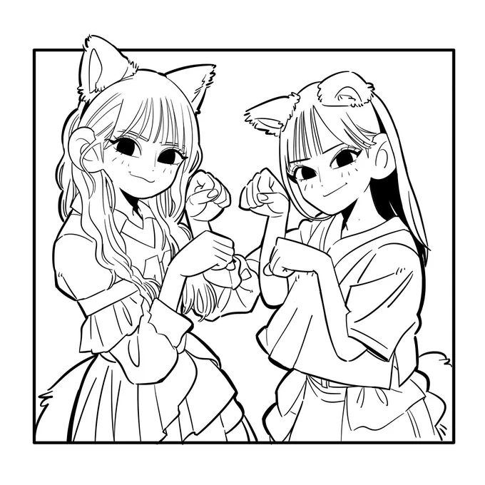 線画を置いておきます 