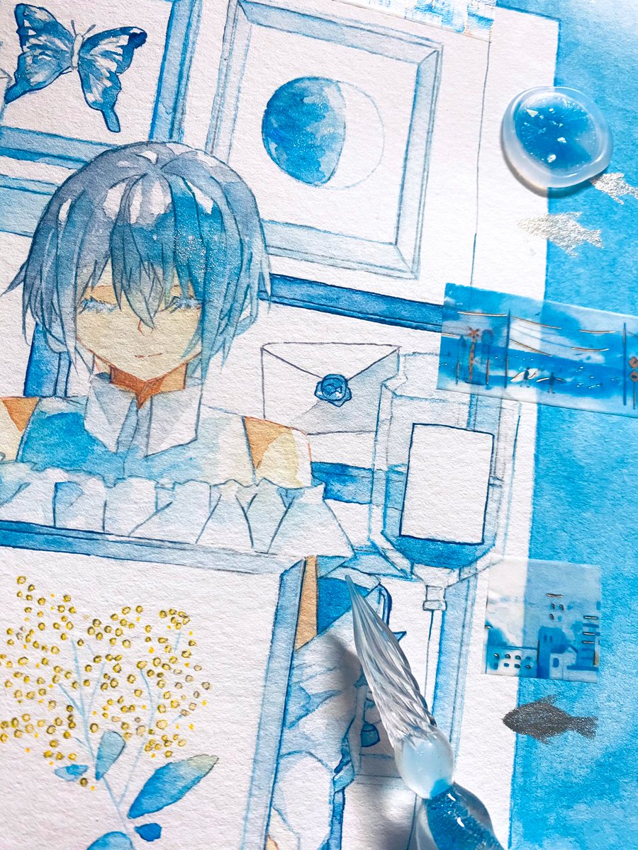 「「わたしの青いセカイ」#キリトリ_セカイ 」|呼宵🍳作業中のため低浮上のイラスト