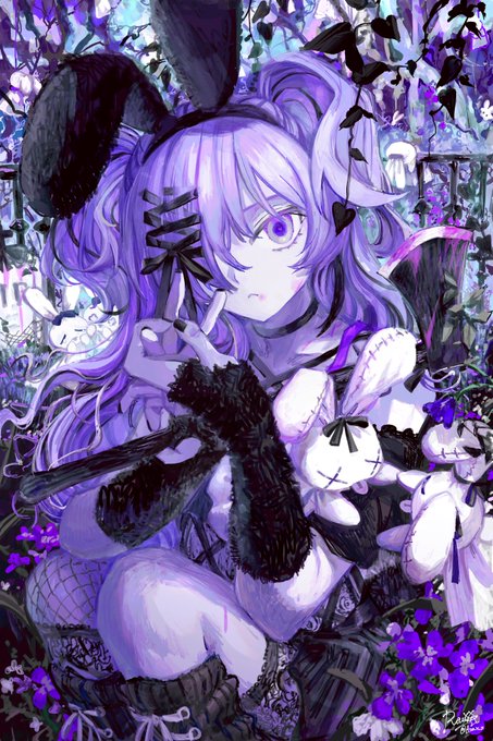 「ゴシックロリィタ 紫色の目」のTwitter画像/イラスト(新着)｜3ページ目