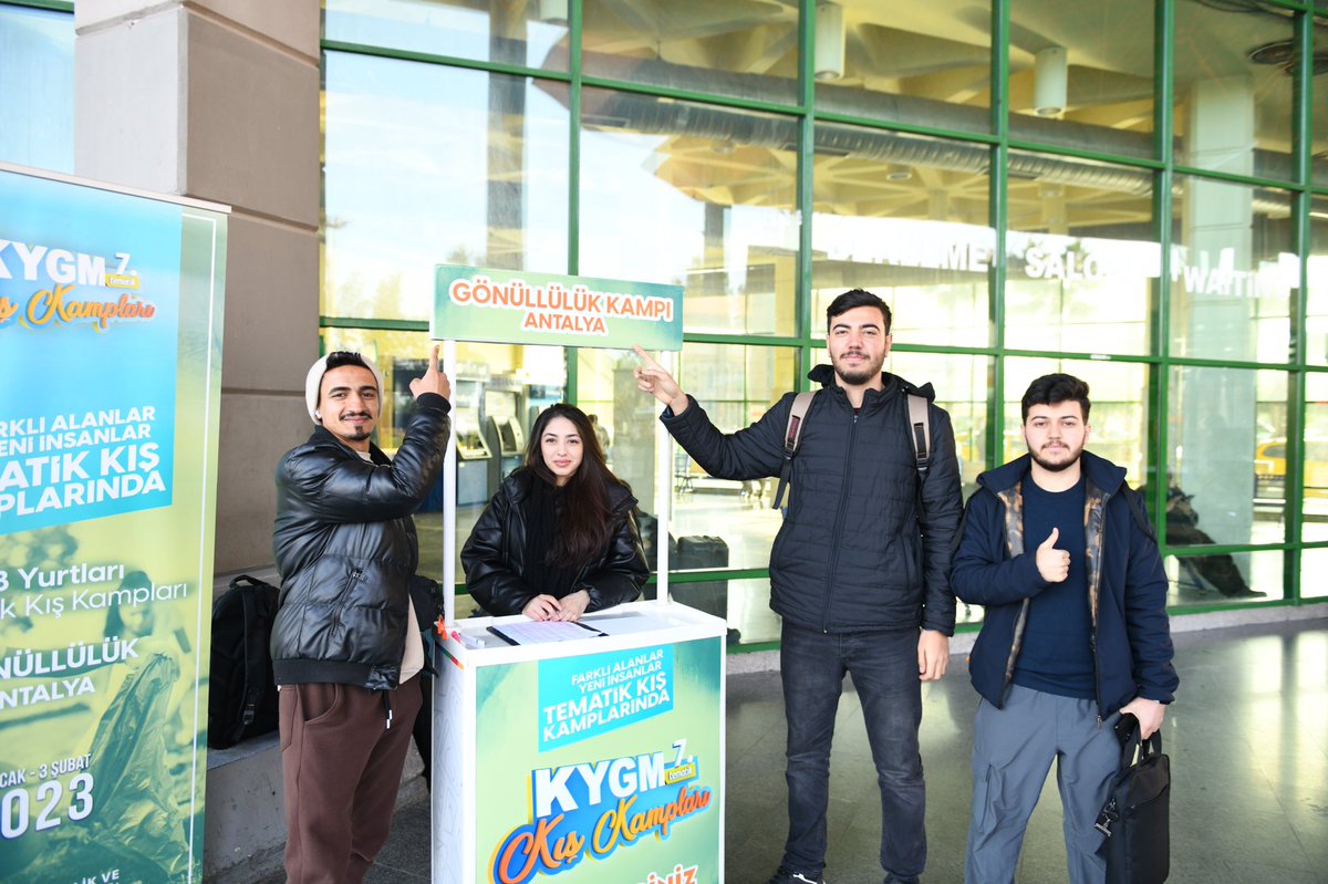 AntalyaKYGM's tweet photo. KYGM 7. Tematik Kış Kampları kapsamında “Gönüllülük Kampımıza”
Gelen öğrencilerimizi büyük bir heyecanla karşıladık. Hoş geldiniz Gençler. 

#GSBYurtlarıKampta https://t.co/ZG6avREDvg