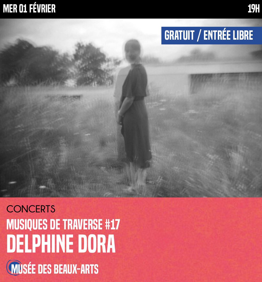 ruralfaune's tweet photo. Ce mercredi 1er février, retour des Musiques de Traverse avec la venue de @delphine_dora 🌝🌙💫

Au musée des Beaux-Arts 
Gratuit - 19h00

#cultureangers #angers #silverclub @ruralfaune + @lechabada + @Museesdangers + @ESADTALM https://t.co/hR9UMev7Xo