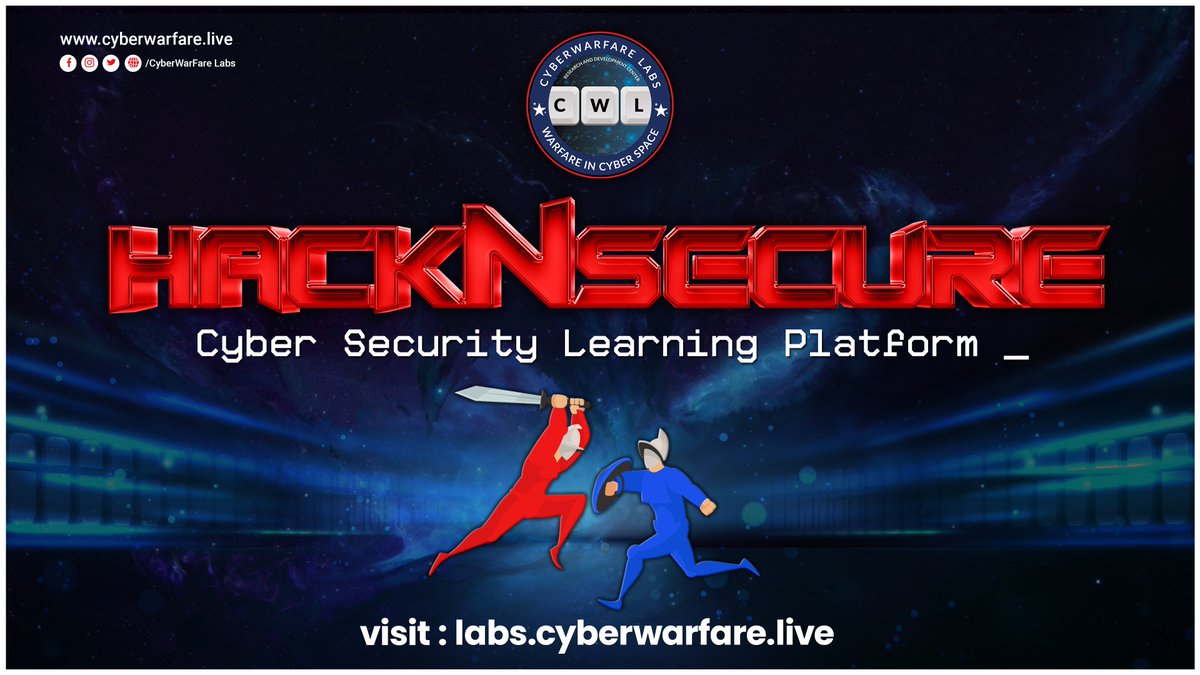cyberwarfarelab's tweet image. 🎯 Increase your skills in no time 🎯

Practice and learn from our Platform &quot;HACKnSECURE&quot;

Enroll now on the LIVE &amp;amp; FREE platform:
labs.cyberwarfare.live

#cyberwarfare #cybersecurity #hacknsecure #blueteam
