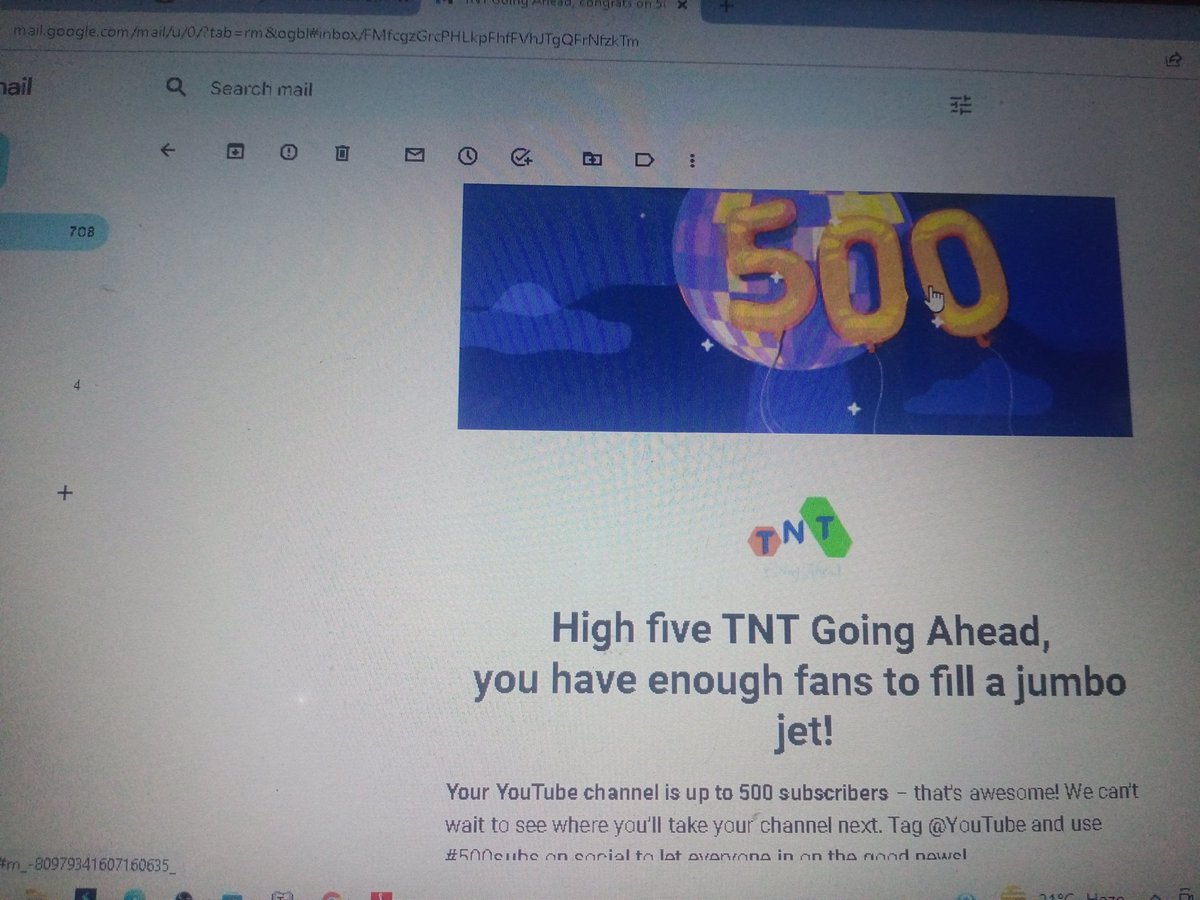 tntgoingahead's tweet photo. "Thanks to all our 500 subscribers on YouTube! Your support means the world to us and we're grateful for each and every one of you. Here's to making even more amazing content together! 🎉🎥 #500subs #youtubegrowth #grateful" 
@YouTube @YouTubeCreators 
@iamdishasri https://t.co/INMCk9D5Ex