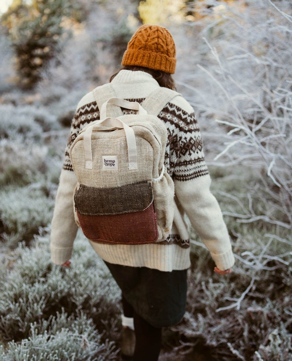HempandHope's tweet photo. The chill is finally disappearing from the air, I do love these icy days, though ✨ Shop our sustainable backpack range on https://t.co/ijvKK7igcn

#environmentalist #organiclife #sustainable  #sustainablefashion #sustainableliving #hemp#hempbag #hempfashion https://t.co/zUoISXTMUr
