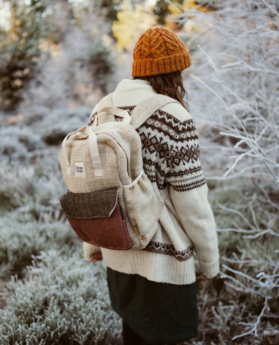 HempandHope's tweet photo. The chill is finally disappearing from the air, I do love these icy days, though ✨ Shop our sustainable backpack range on https://t.co/ijvKK7igcn

#environmentalist #organiclife #sustainable  #sustainablefashion #sustainableliving #hemp#hempbag #hempfashion https://t.co/zUoISXTMUr