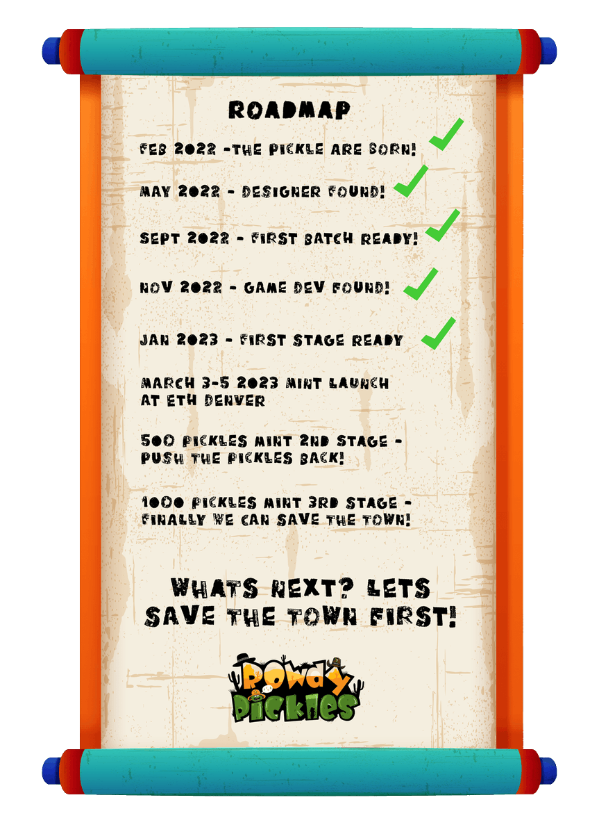FIRST PEAK OF OUR ROADMAP! Let's save those pickles from the bullies! #NFTs #NFTGiveaway #NFTProject #NFTGame