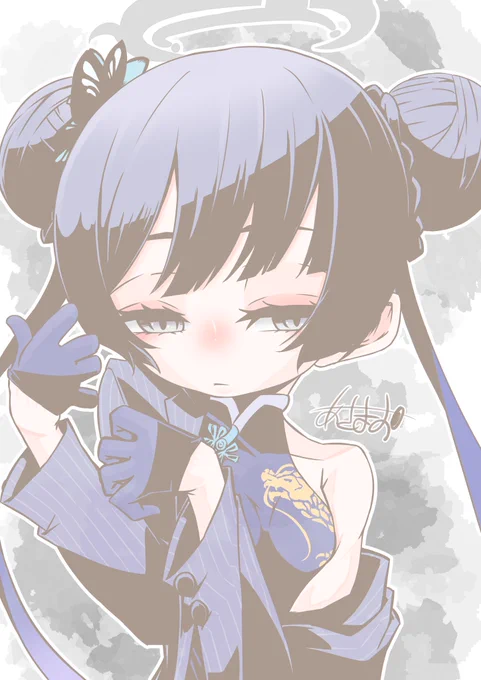 できる限り毎日お絵描き68日目(='∀`)人('∀`=)ブルアカ始めたばかりでまだ出会えてないけどキサキちゃんかーいいねぇ☆ミ#ブルアカ2周年 #ブルアカイラスト部 