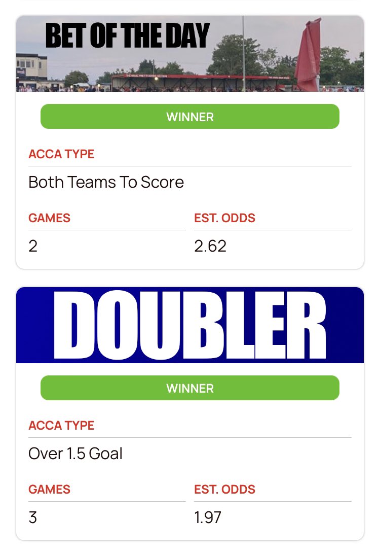 JackStatTips's tweet photo. WWWWWWIIIIINNNNEEERRRSSSS
✅✅✅✅✅✅✅✅✅✅✅✅

FREE TIP WINNER BOSH 💥 

FIRST TWO ACCAS ON APP WIN BOSH 💥 

WHAT A START TO THE DAY!!!

COME ON LETS HAVE IT!!! ❤️

Who was on with us and who wants some more??

App Link 👉 https://t.co/56KstusN8h

8 More Accas on the app…. https://t.co/WSfDoYIpQR