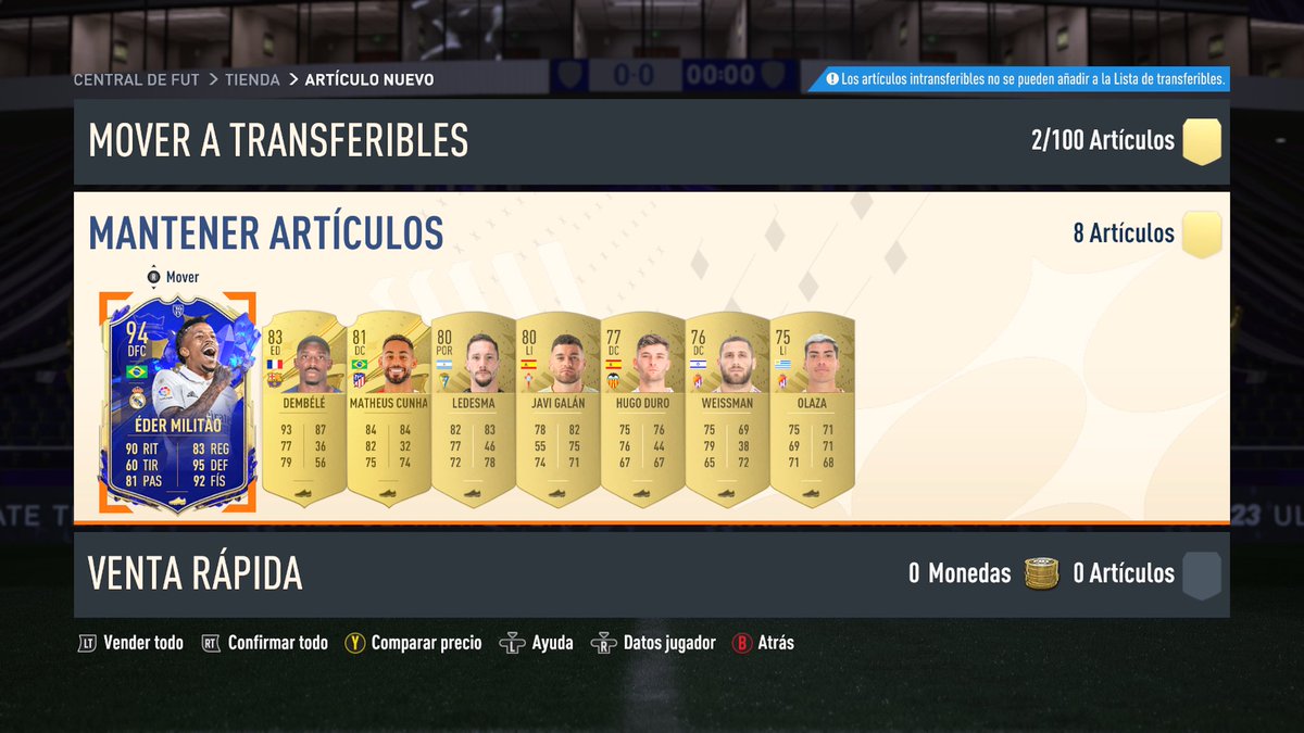 Después de +300 mejoras y +200 picks salió 1 toty.. el nerfeo que le han metido este año a los sobres es espectacular.