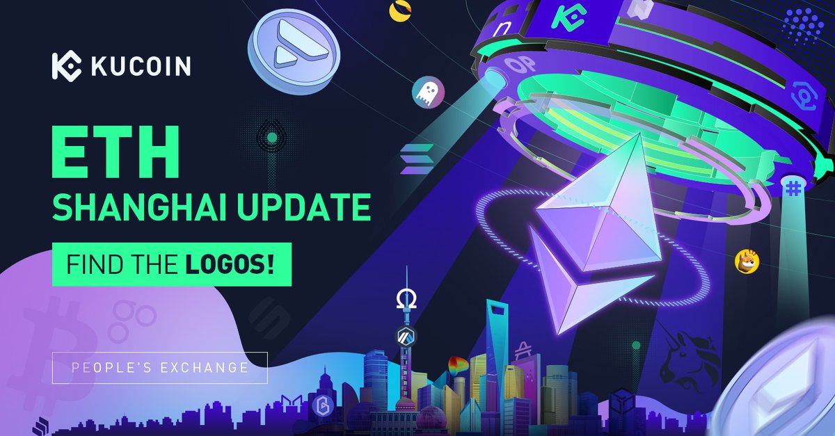 kucoincom's tweet photo. 🔥Warming up for ETH Shanghai Update! Find the Project Logos and Share 100 USDT! 

⏰12:00:00 PM, January 29, 2023 (UTC) — 12:00:00 PM, February 3, 2023 (UTC)
💰100 USDT for 10 Winners 

Read More: https://t.co/2UCdrGfsaJ https://t.co/eVbAZulTIU