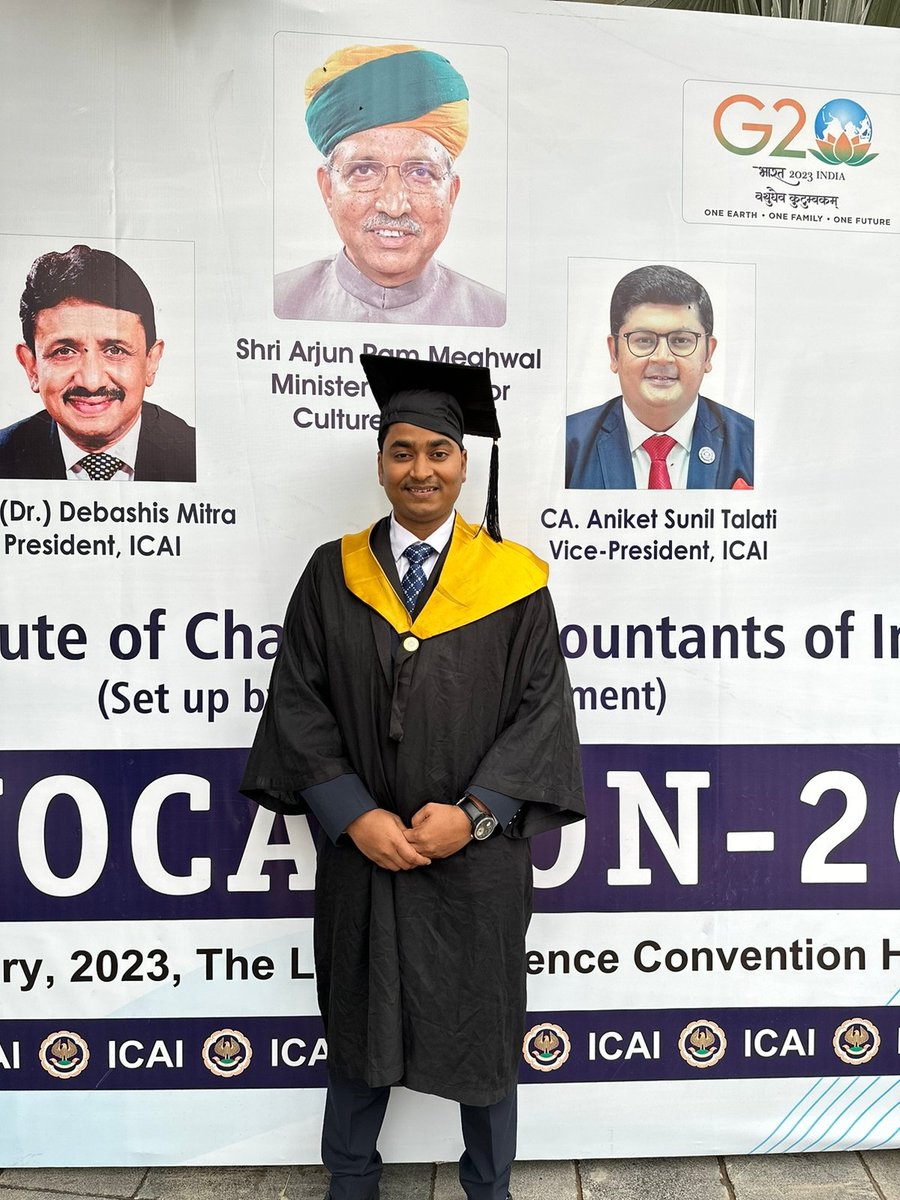 iamcasanjay's tweet photo. Of course it's hard. It's supposed to be hard. If it was easy , everyone would do it. Hard is what makes it great. Committed can't break the trust placed by society on my signature.
Thank you everyone for being part of my CA Journey ❤️
#CACONVOCATION2023 https://t.co/HVaPqCcZ8Y