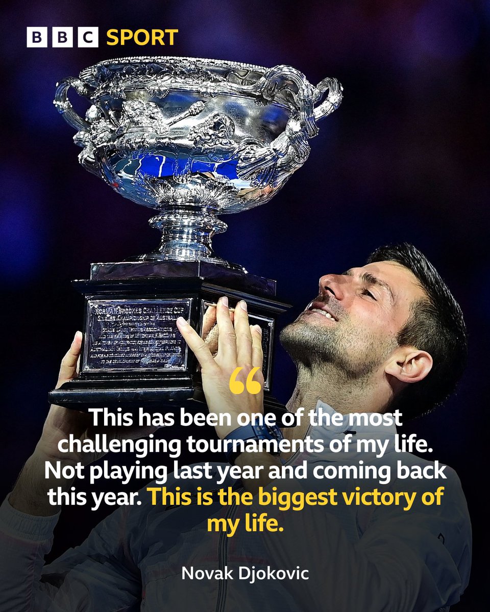BBCSport's tweet photo. The Special One! 

Novak Djokovic...

#BBCTennis #AusOpen #AO2023 https://t.co/yqyzjac4wR