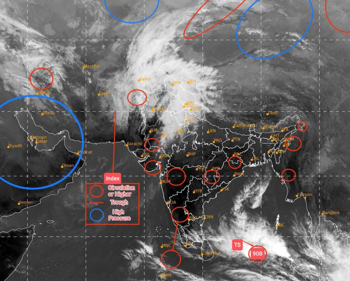 CycloneAnalyser's tweet photo. #DailyWxReport
Crucial conditions in both sides of South #Asia
Tropical Storm #90B set an early start of the season which will cause heavy rain in #Srilanka & South #India next week while a strong #WD will cause heavy snow/rainfall activities in NW #India & Western #Himalaya https://t.co/vm7O7NL7tQ