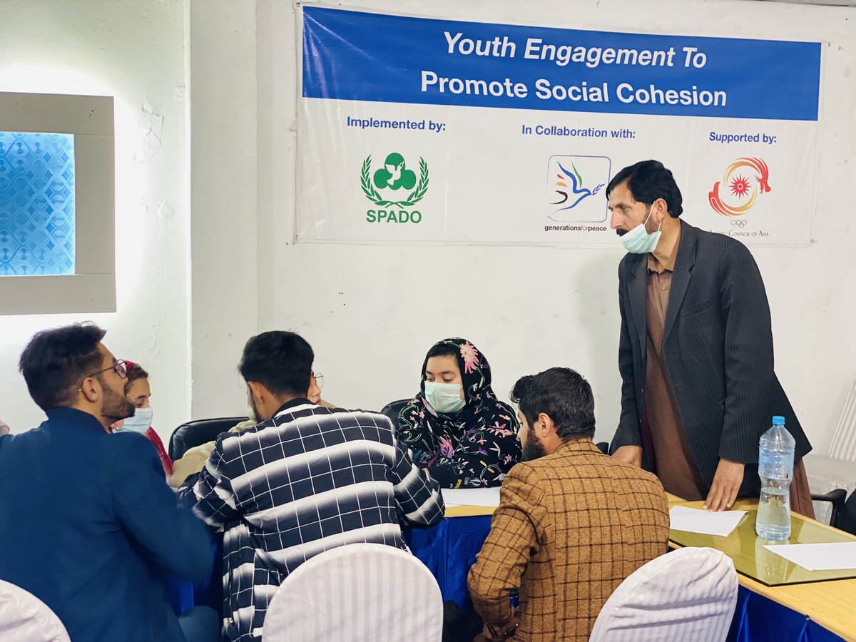 Gens_For_Peace's tweet photo. 65 youth participants joined community engagement sessions in Pakistan that merged Sport and Arts as tools for peace. Youth Engagement to Promote Social Cohesion is implemented by GFP in partnership with #SPADO Youth For Peace & supported by the Olympic Council of Asia
#PassItOn https://t.co/a5rjlGecW5