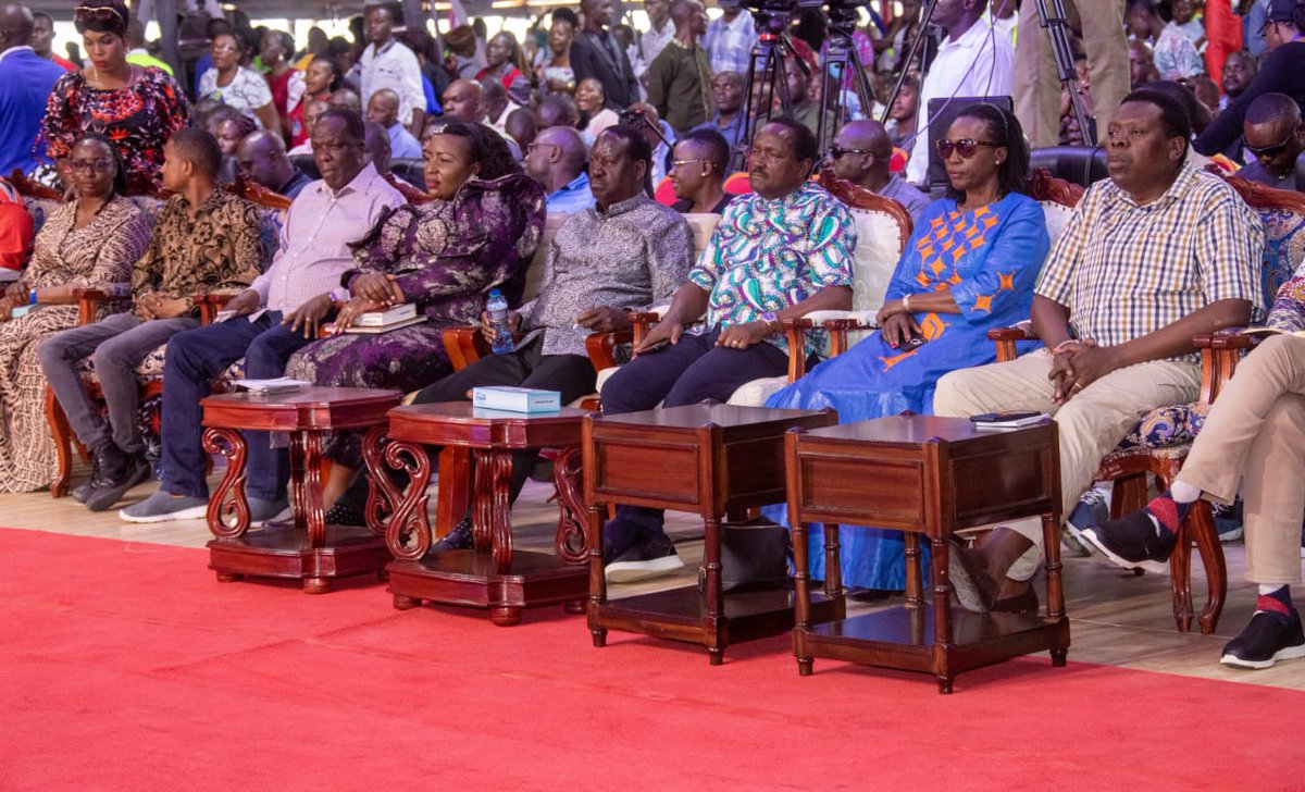 Bosy2023's tweet photo. Baba, Kalonzo, Karua, and Kioni, at Jacaranda, with a mammoth crowd. https://t.co/Yv3wmjgTng
