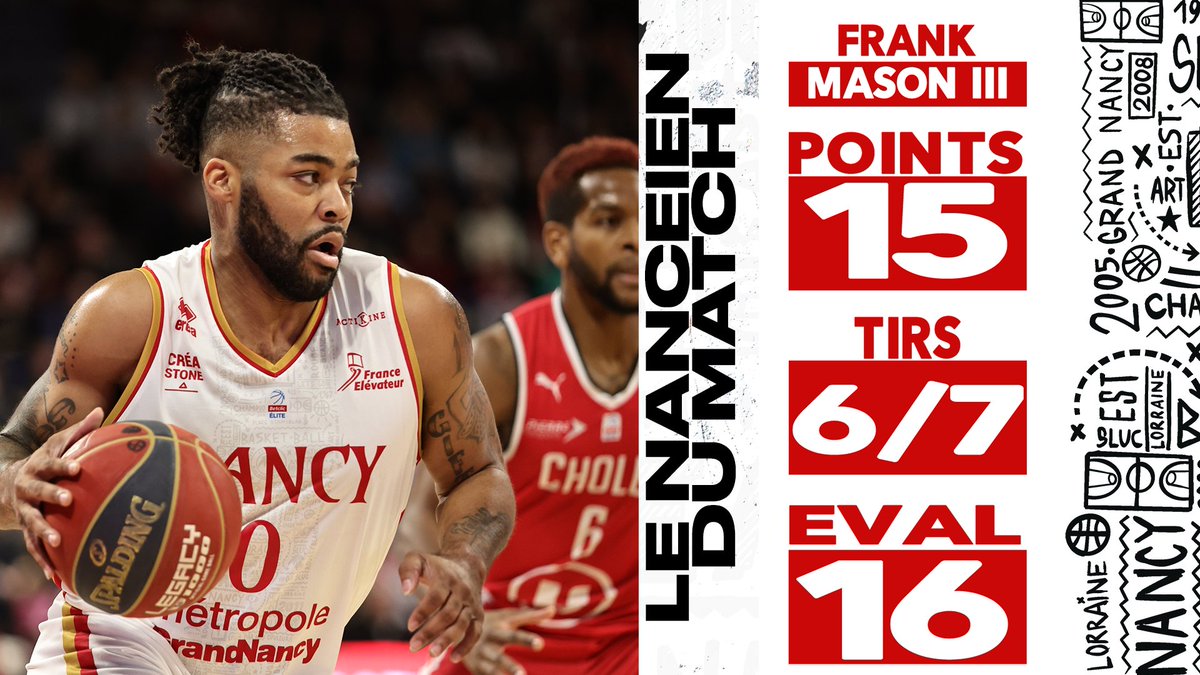 Le Nancéien du match ! 

Que dire de la prestation de Frank Mason en seulement ... 15 min ! 🥵
Il délivre le SLUC dans le money-time  ! 

Tout simplement énorme ️🔴⚪

#️GoSLUC