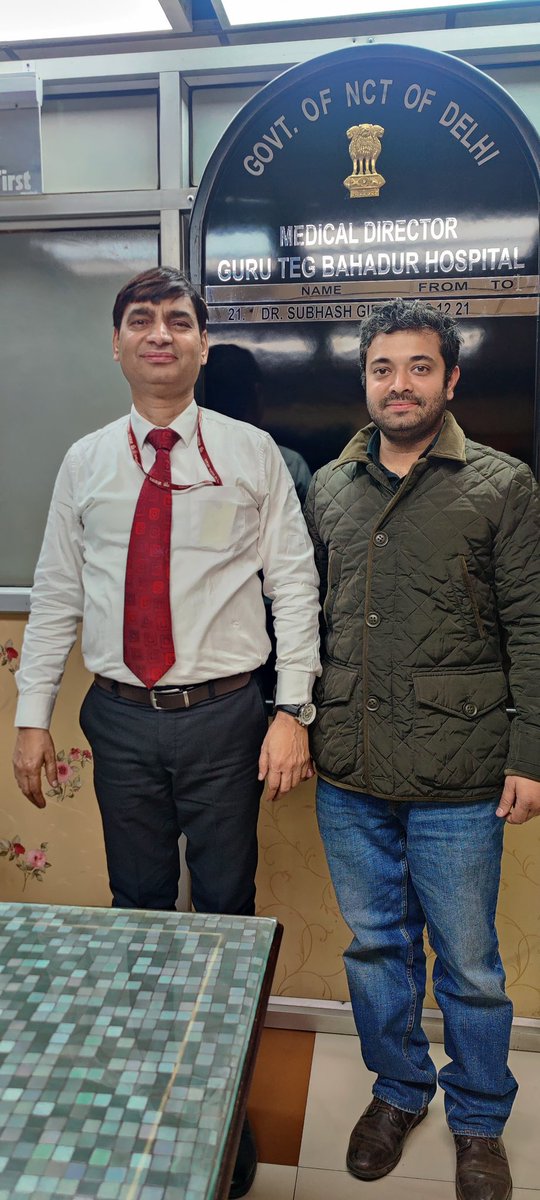 Medical Director #GTB Hospital & Director and CEO #RGSSH Hospital Dr.Subhash Giri a great human being and a fabulous medical officer who take the hospital at next level. May god bless him always and do wonders wherever he will be.

#gtbhospital #doctorsubhashgiri @ProfSubhashGiri