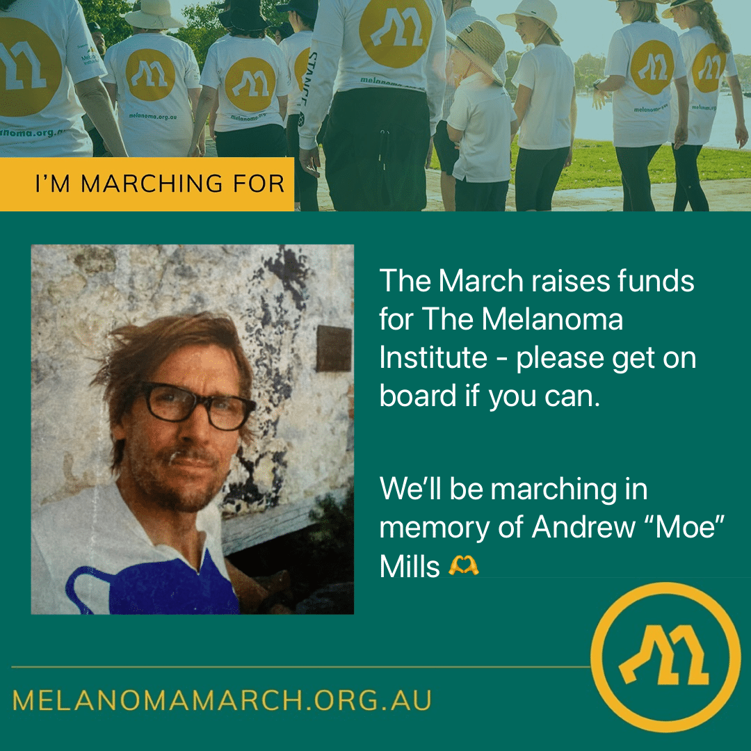 Hello, 👋
I am fund-raising for Melanoma research for all the people who are suffering from this sneaky and devastating skin cancer. Will you please support me?  It would be fantastic if you could join us or donate. 🙌🙏🙋‍♀️
perth.melanomamarch.org.au/page/PenelopeV…