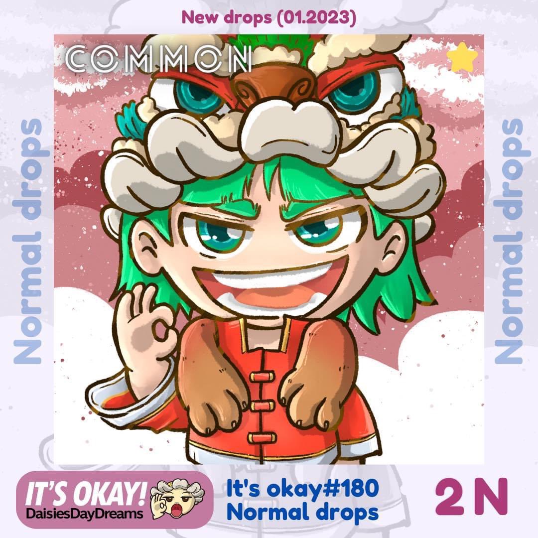 🏮New drops 29.01.2023🏮
✨LUNAR NEW YEAR✨

🌙It’s okay 178-180
🌙Uncommon 3 $NEAR ,Common 2 $NEAR
🌙Normal drop now! on new.paras.id/collection/dai…

#NFTartists #NEARnft #NFTTHAILAND #nftcollector #NEARisNOW #NFTdrop