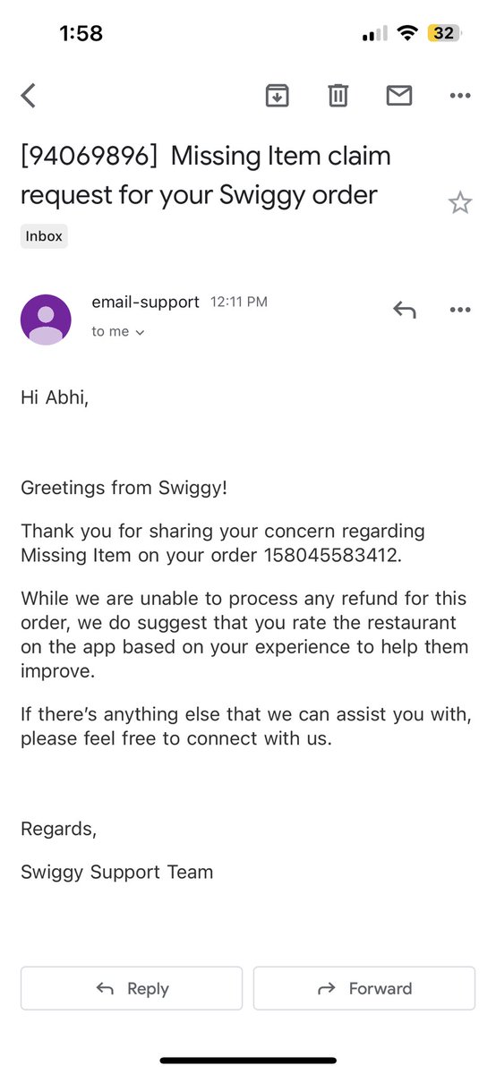 abhi8958's tweet photo. @SwiggyCares Now what is this? https://t.co/IBKZmMC7dP