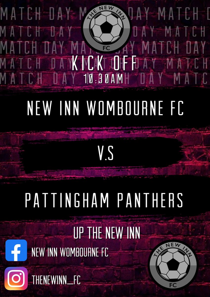 🆚 Pattingham Panthers (A)
🏆 WDSFL 
⏱ KO 10:30am 
🗓 29th January 
📍 Amos Lane