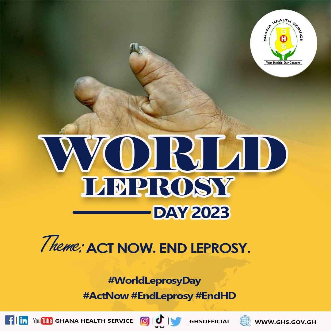_GHSofficial's tweet photo. ~cont’d
We have come far, but there's still more to do to reach zero leprosy. Zero Leprosy is possible; we have the tools. We need collective and collaborative action as we identify with the theme for this year: "ACT NOW; END LEPROSY"
#WorldLeprosyDay
#ActNow
#EndLeprosy
#EndHD https://t.co/3klV0i0uhn