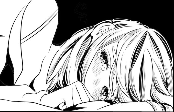 線画が完成～。次はトーン貼り・・・ 