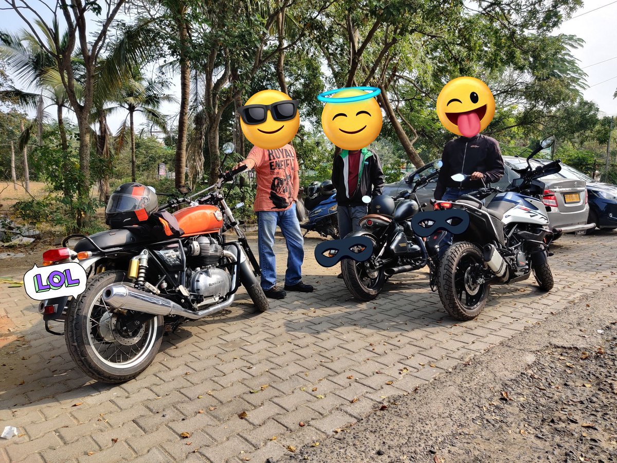 The company is what really matters on ur journey.... and some sweet rides too! 😁

Happy Sunday Tweeps!

#rideon 
#sundayvibes 
#breakfastride 
#interceptor650 
#ktmadv 
#javaperak