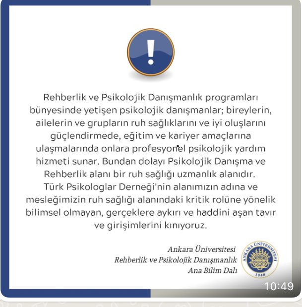 Ankara Üniversitesi PDR Anabilim Dalı olarak TPD’yi kınıyoruz.